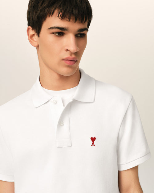 Polo Ami de Cœur de algodón blanco - Hombre - 4 - AMI Paris - Ami Paris