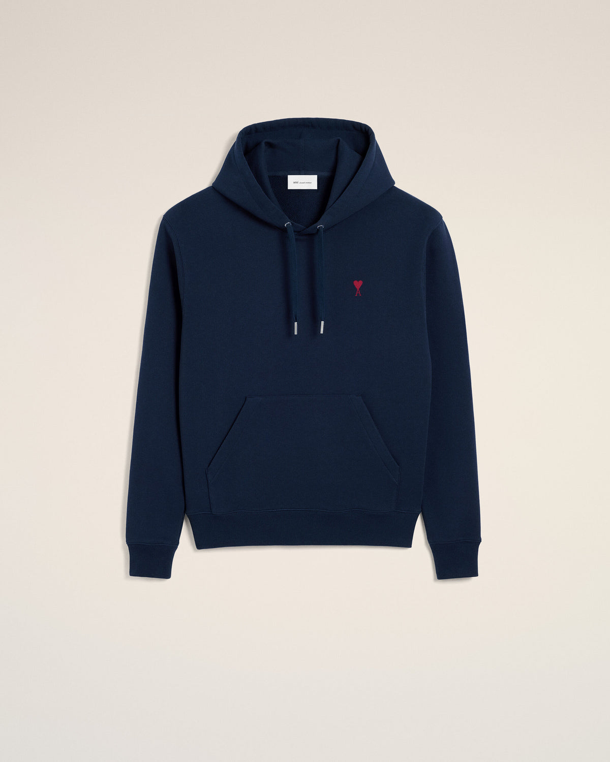Blue cotton hoodie with Ami de Coeur - 7
