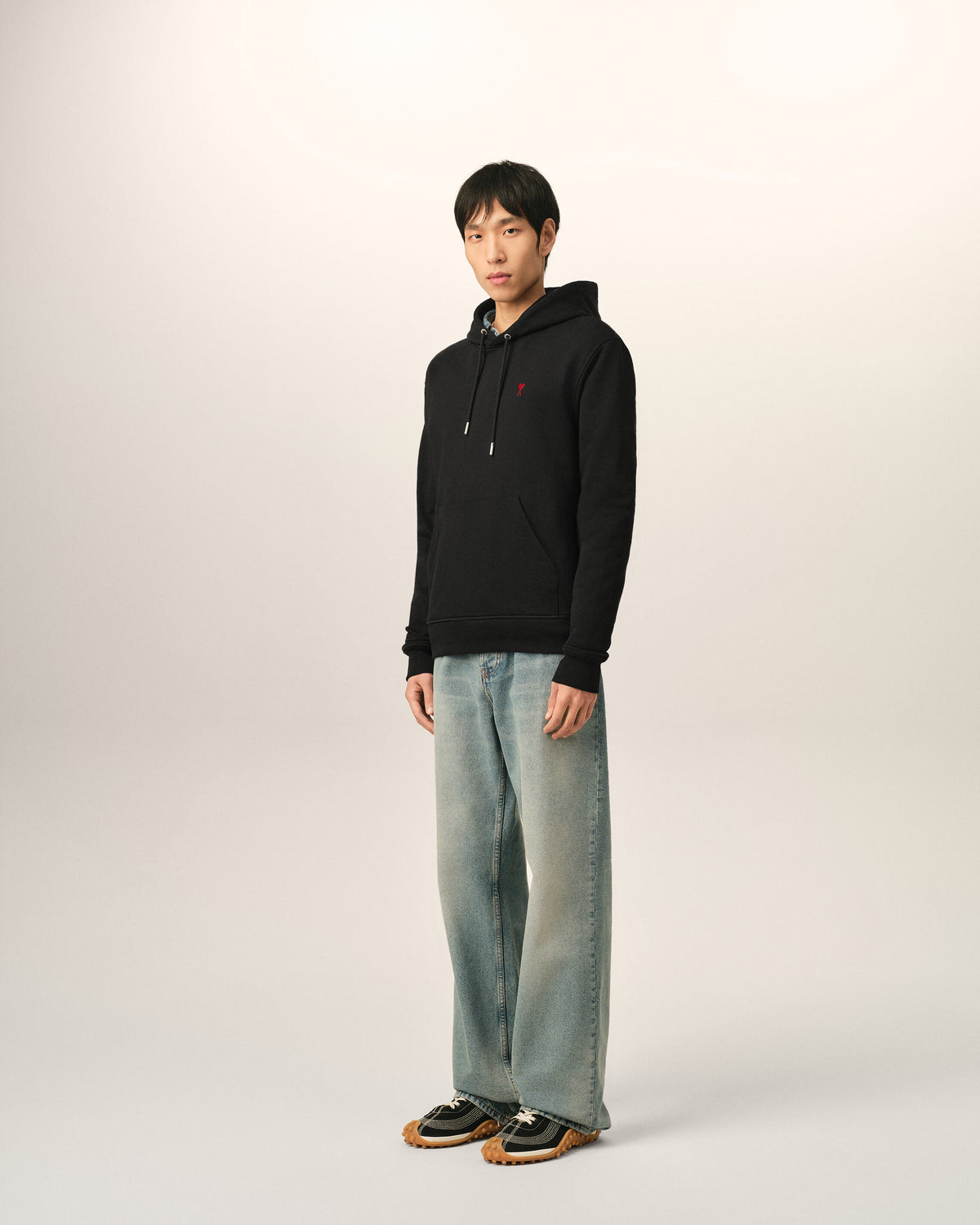 Cotton hoodie with Ami de Coeur - 6