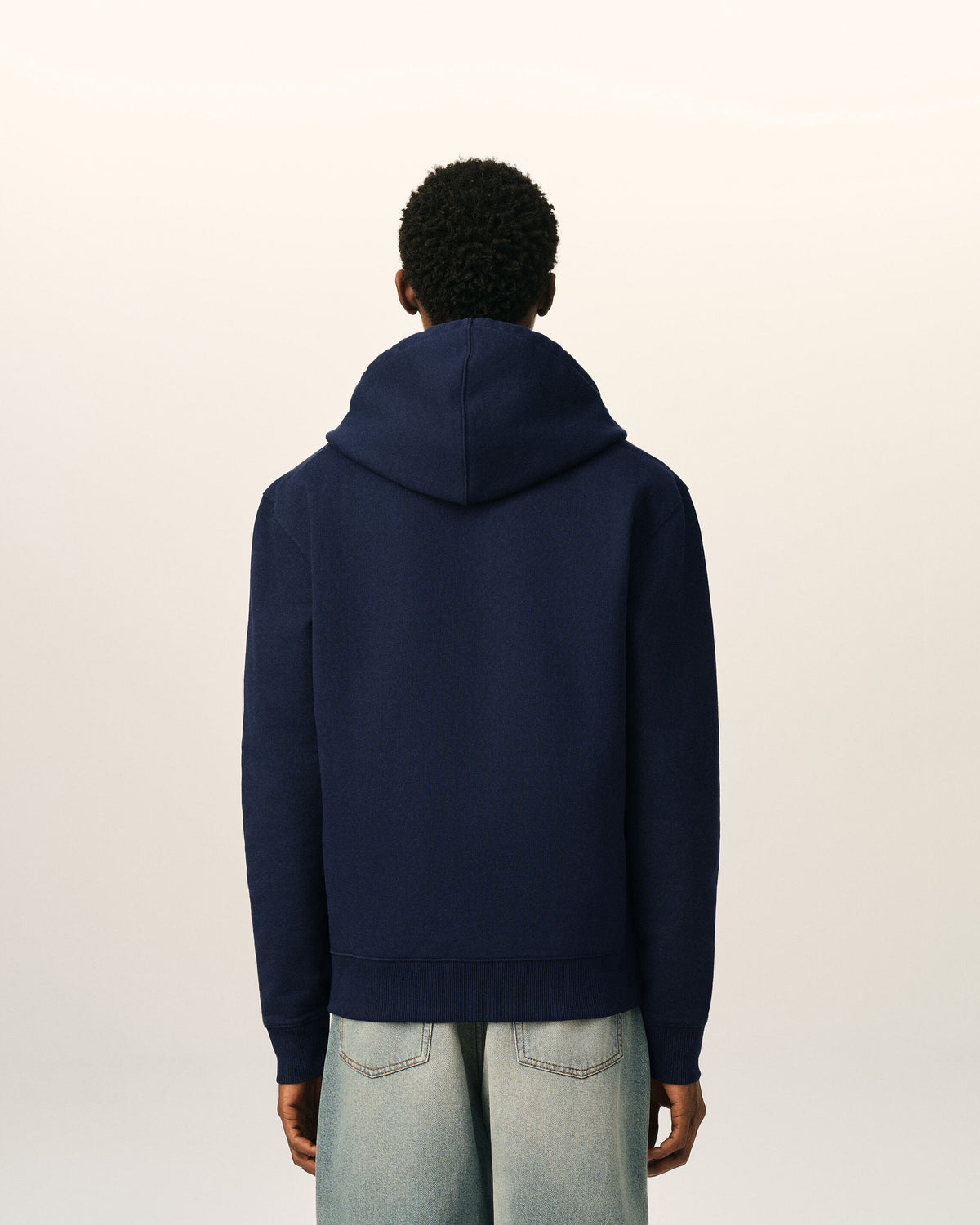 Felpa con zip Ami de Coeur in cotone blu - 5