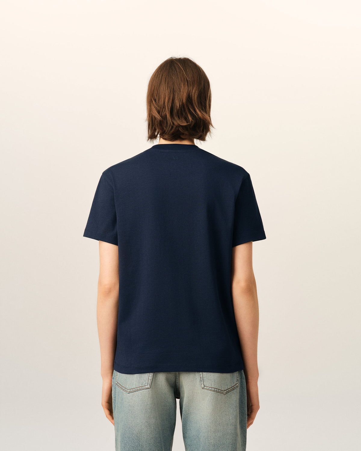 Blue cotton t-shirt with Ami de Coeur  - 11