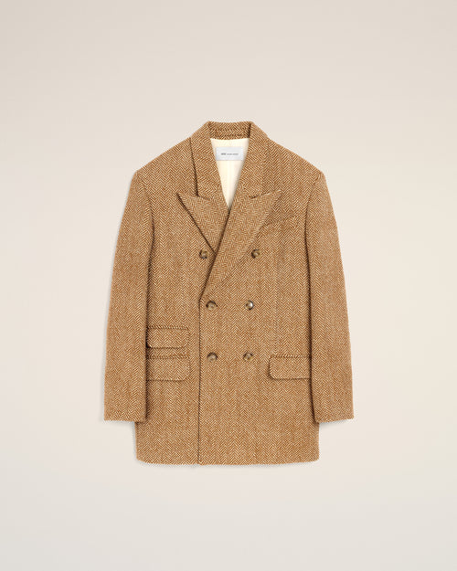 Double breasted herringbone wool blazer - Femme - 1 - AMI Paris - Ami Paris