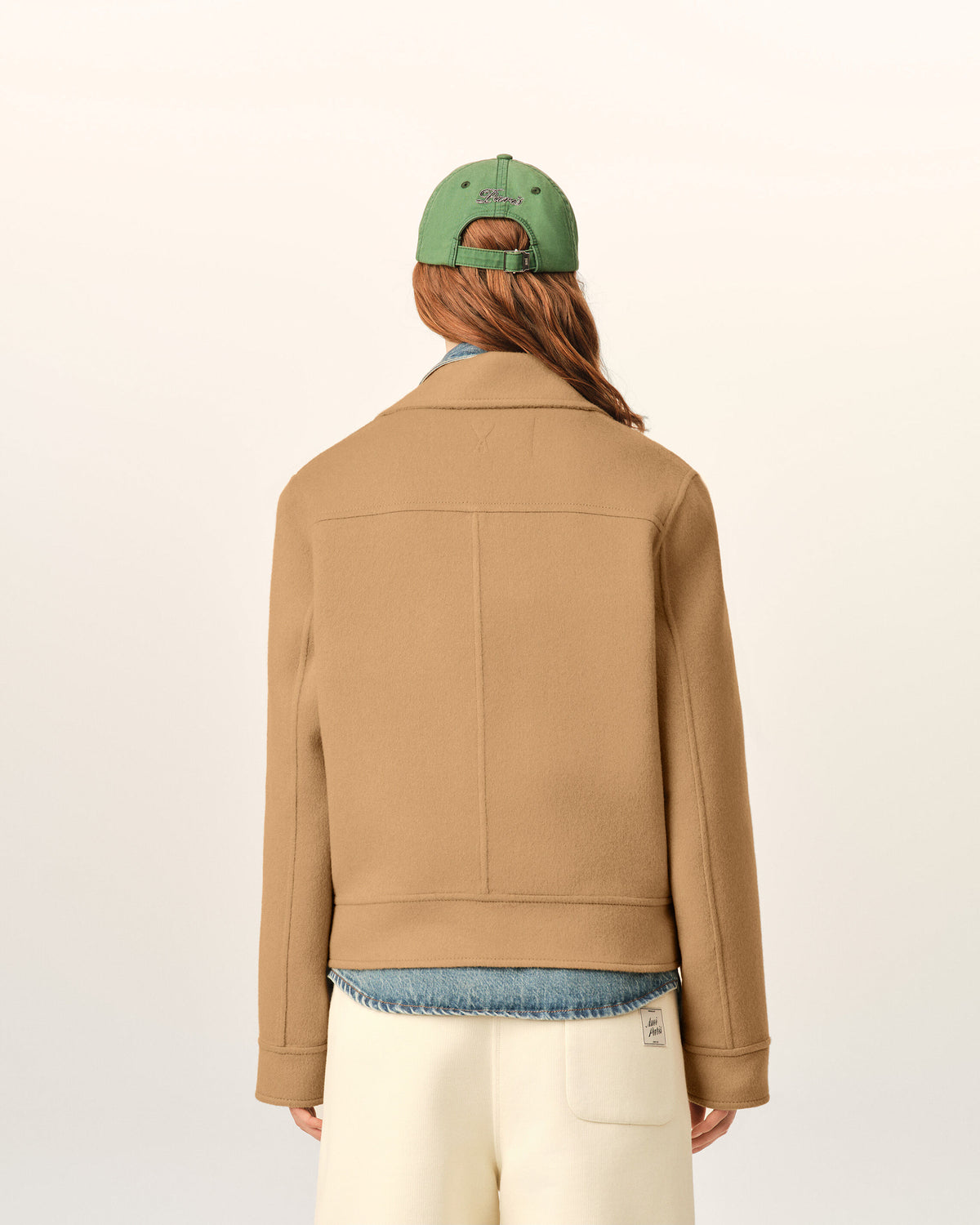 Beiger Blouson aus Wolle und Kaschmir mit Knöpfen - 5