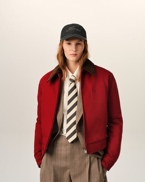 Cotton zipped jacket with Ami de Coeur - Femme - 3 - AMI Paris - Ami Paris