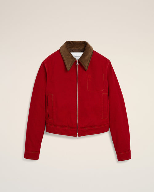 Cotton zipped jacket with Ami de Coeur - Femme - 1 - AMI Paris - Ami Paris