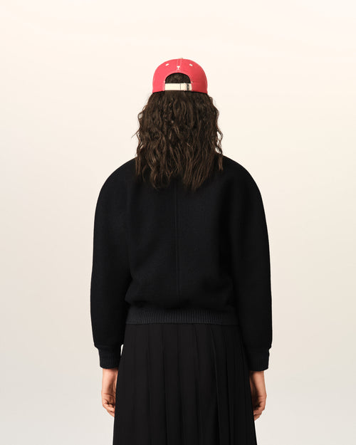 Bomber corto negro de lana con doble botonadura - Mujer - 5 - AMI Paris - Ami Paris