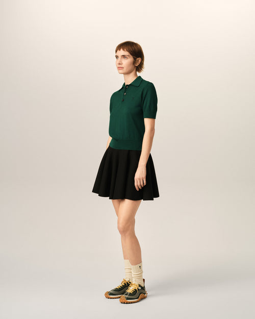 Ami de Coeur Poloshirt aus grüner Wolle - Damen - 6 - AMI Paris - Ami Paris
