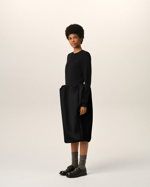 Midi gathered satin skirt - Femme - 6 - AMI Paris - Ami Paris