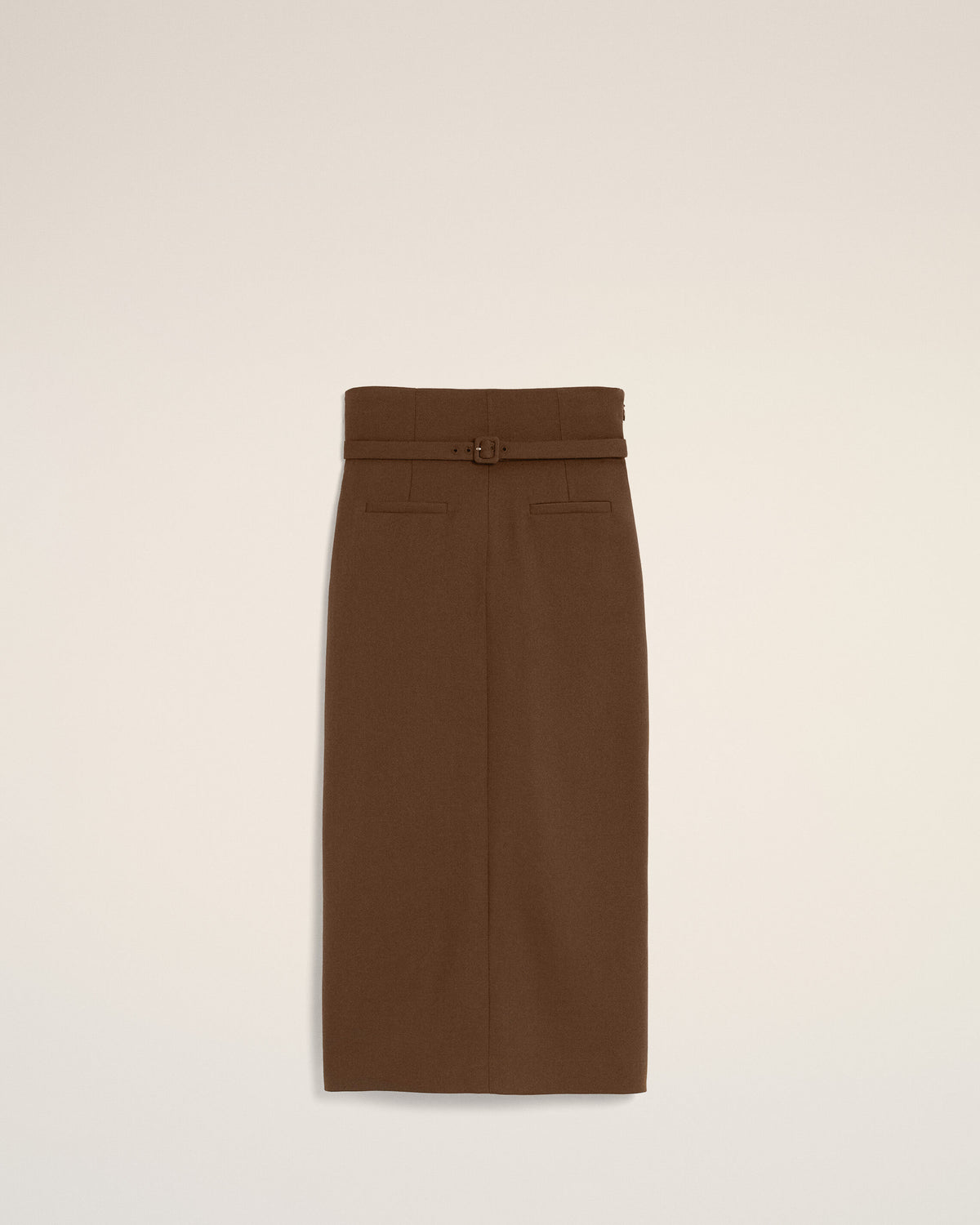 Pencil belted wool skirt - 1