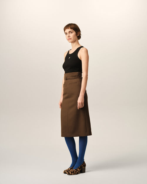 Pencil belted wool skirt - Femme - 6 - AMI Paris - Ami Paris