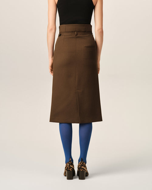 Pencil belted wool skirt - Femme - 4 - AMI Paris - Ami Paris