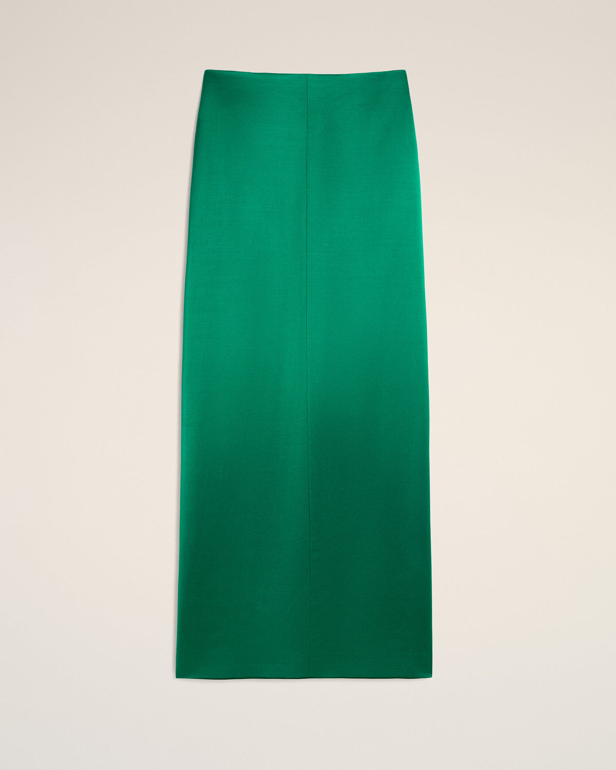 Green straight wool and viscose skirt - 1