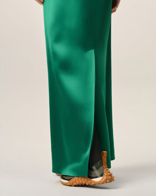Green straight wool and viscose skirt - Woman - 5 - AMI Paris - Ami Paris
