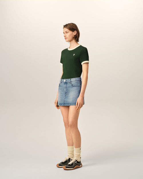 Blue mini cotton skirt - Woman - 6 - AMI Paris - Ami Paris