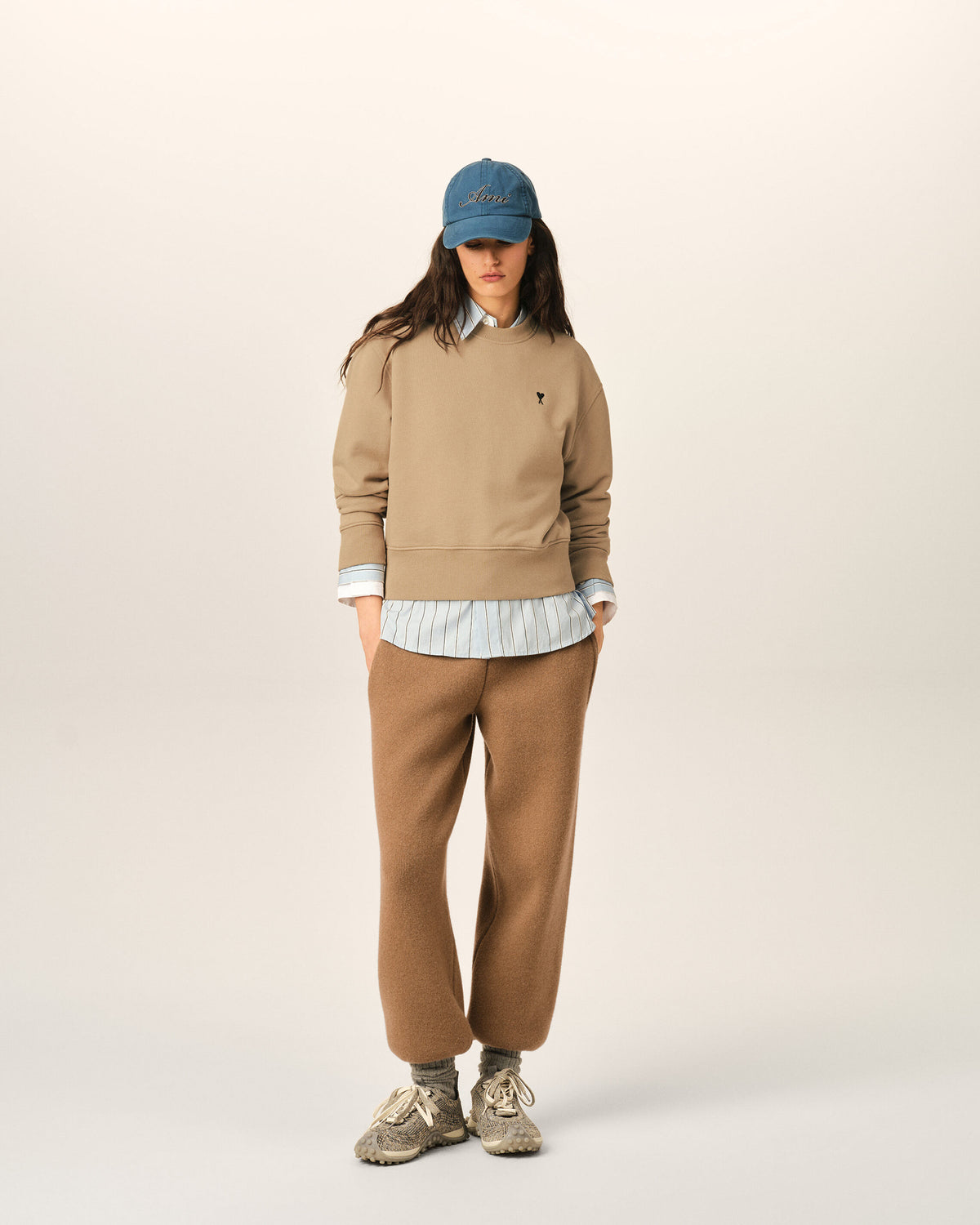 Felpa Ami de Cœur in cotone beige - 3