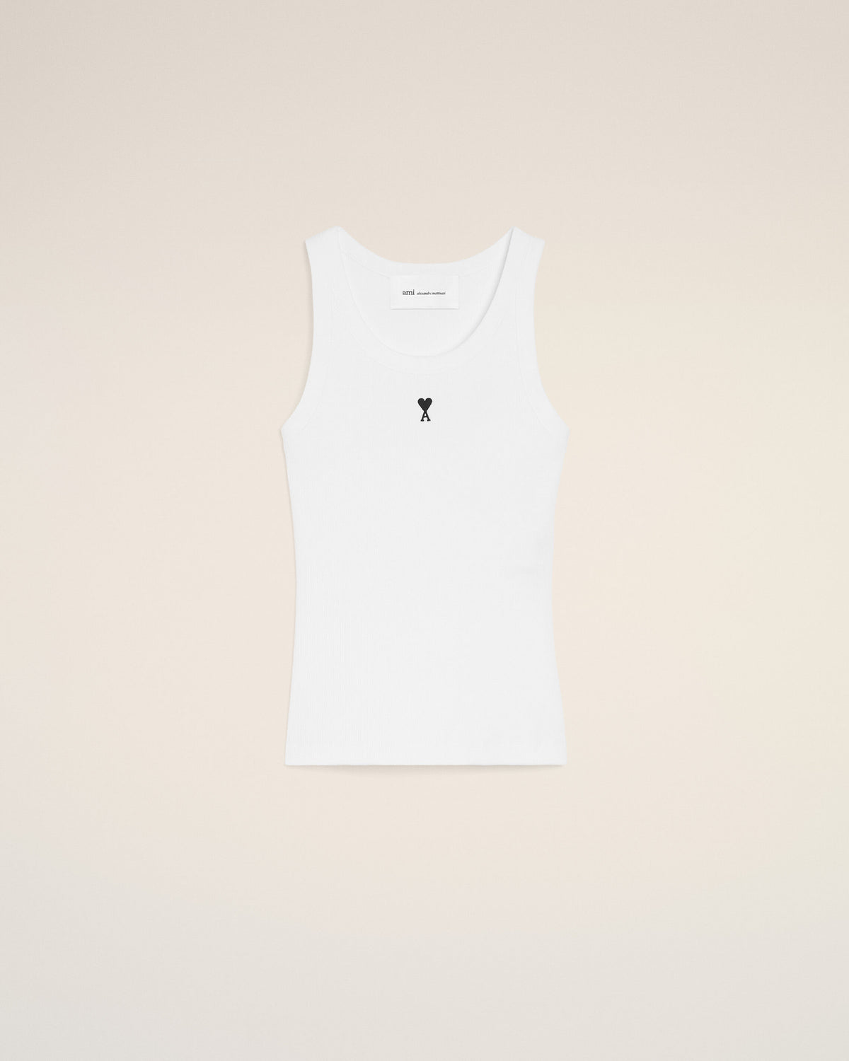 White Cotton Ami De Coeur Tanktop - 1