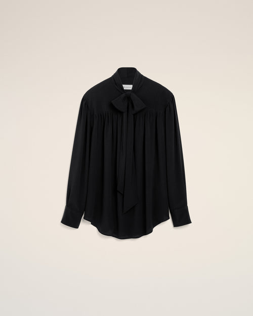 Lavalliere silk-blend blouse - Femme - 1 - AMI Paris - Ami Paris