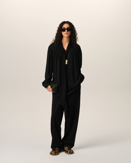 Lavalliere silk-blend blouse - Femme - 3 - AMI Paris - Ami Paris