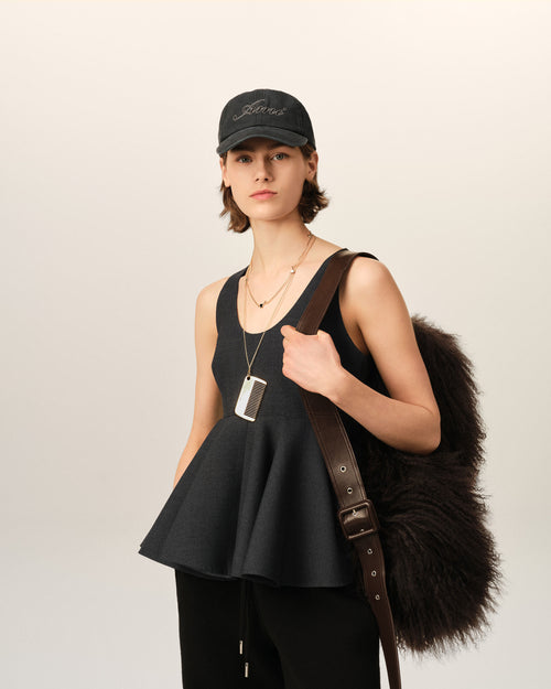 Peplum sleeveless wool top - 2 - Ami Paris