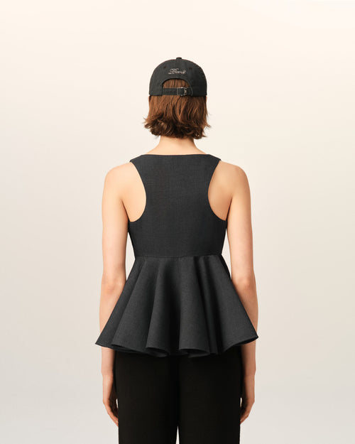 Peplum sleeveless wool top - Femme - 5 - AMI Paris - Ami Paris