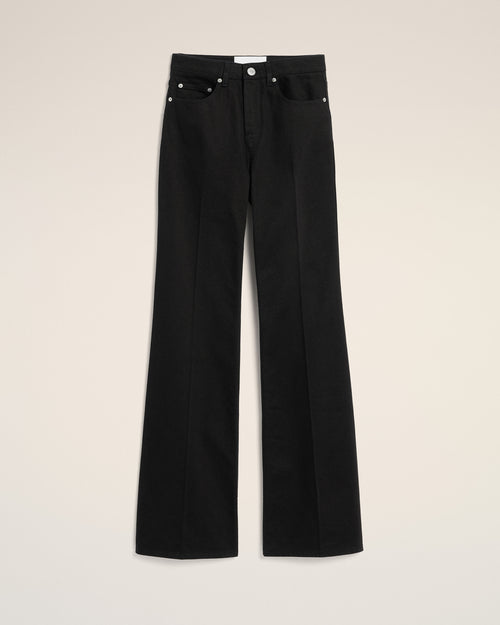 Black flare-fit cotton jeans - 1 - Ami Paris