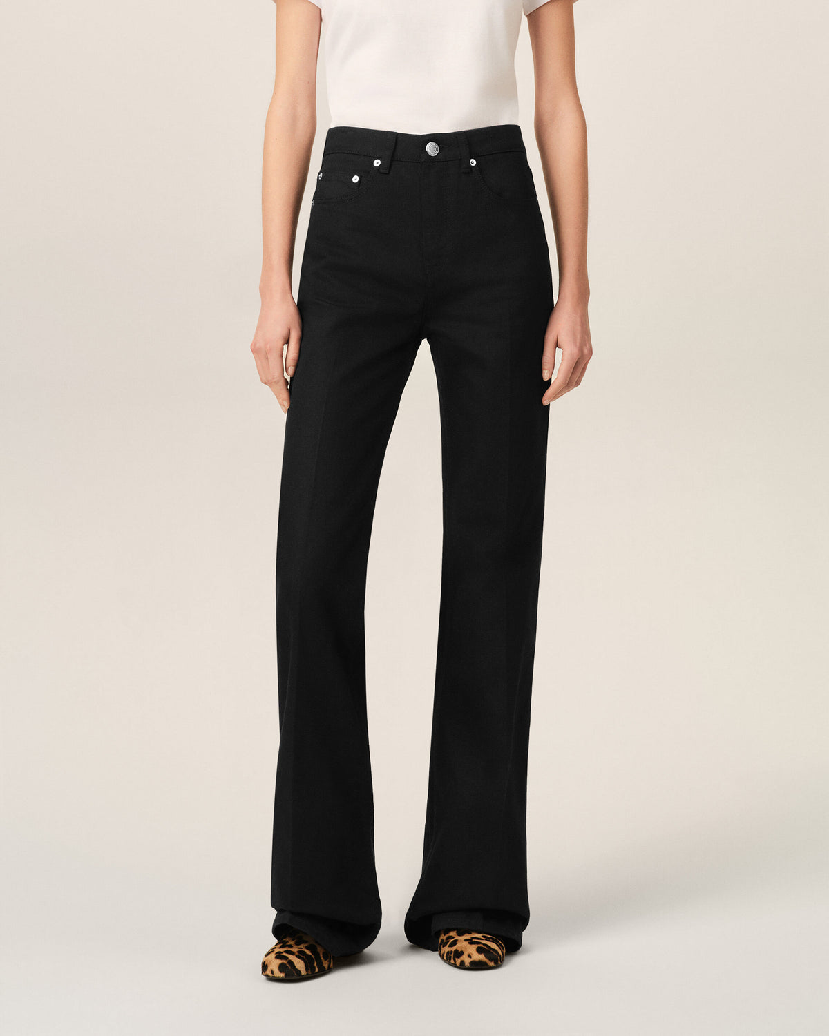 Flare-fit cotton jeans - 3