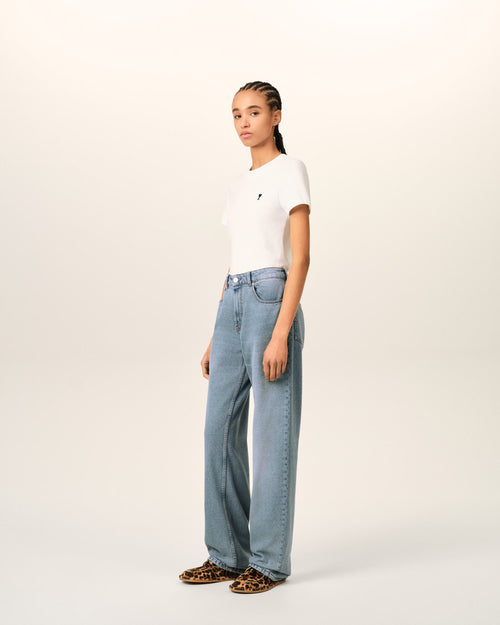 Large-fit cotton jeans - Femme - 6 - AMI Paris - Ami Paris