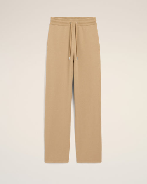 Beige cotton track pants with Ami de Coeur - 1 - Ami Paris