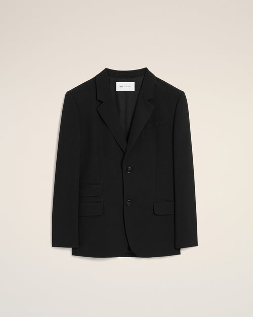 Black single breasted straight-fit wool blazer - Man - 1 - AMI Paris - Ami Paris