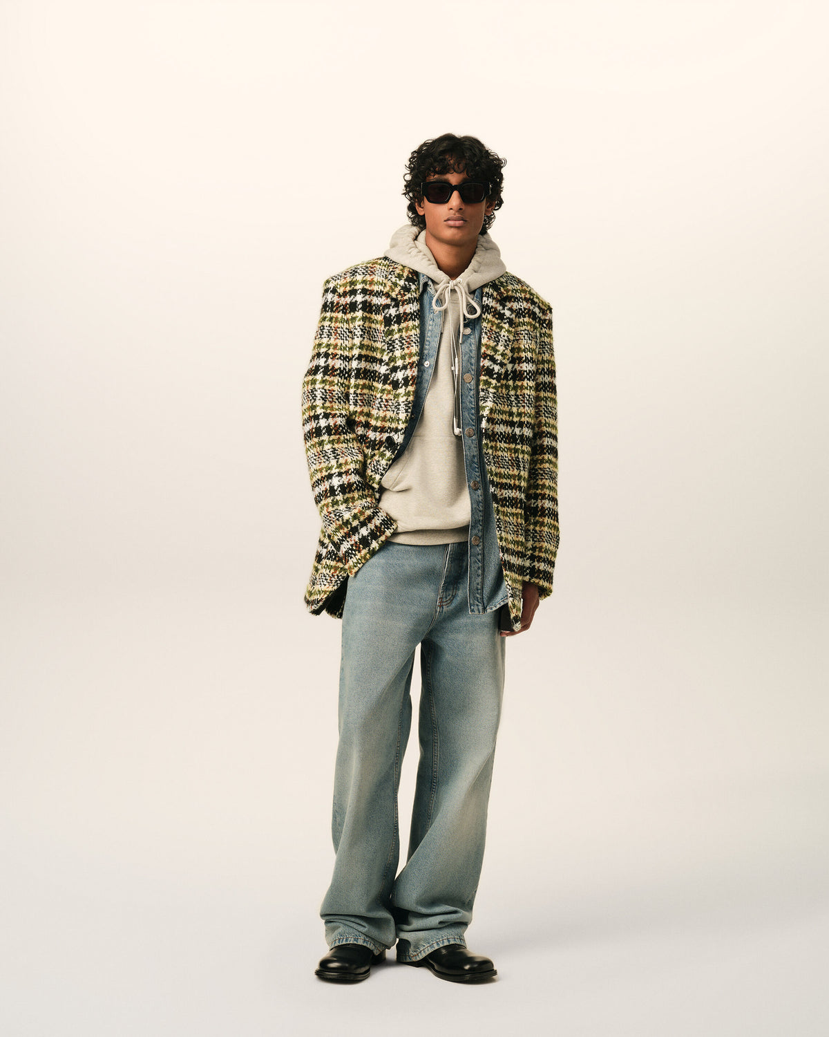 Multicolored single-breasted tweed jacket - 2