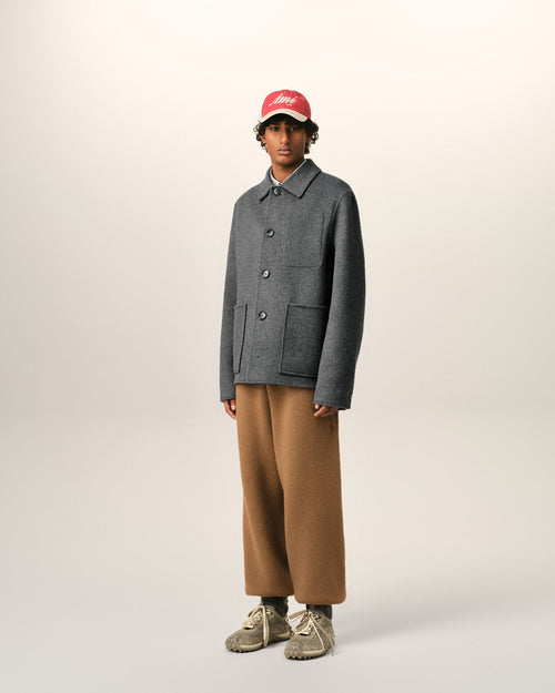 Grauer Blouson aus Wolle und Kaschmir mit Knöpfen - Herren - 6 - AMI Paris - Ami Paris