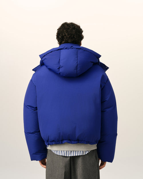Doudoune bleue à capuche en coton et nylon Ami de Coeur - Homme - 5 - AMI Paris - Ami Paris