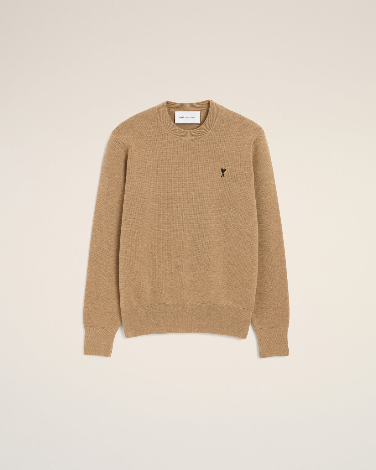 Pull marron en laine Ami de Coeur - 1