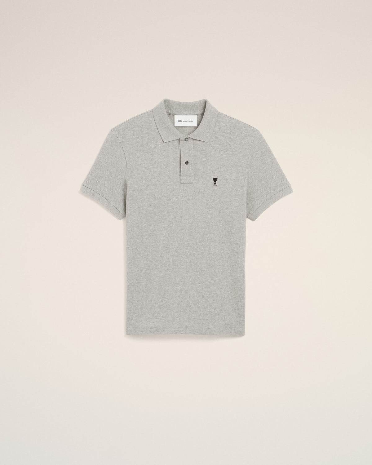 Grey cotton polo with Ami de Coeur - 1