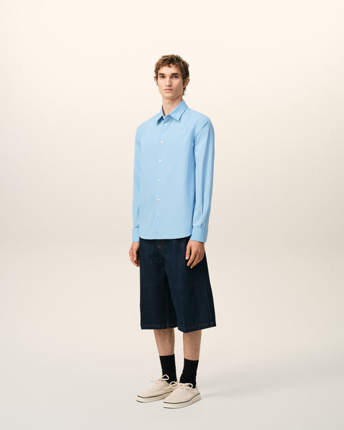 Chemise Tailor Bleu Ami De Coeur Brodé en Coton - Homme - 6 - AMI Paris - Ami Paris