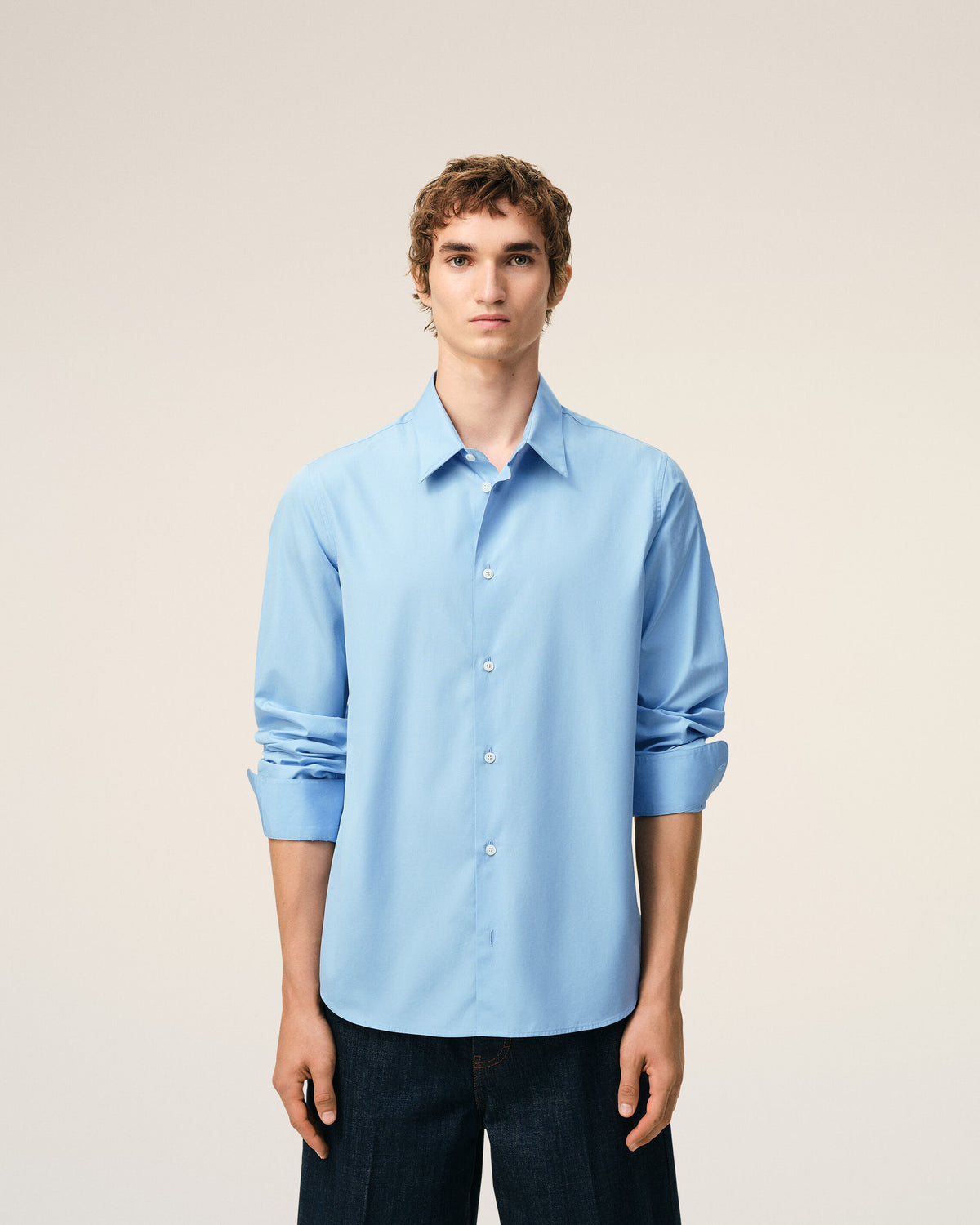 Chemise Tailor Bleu Ami De Coeur Brodé en Coton - 3