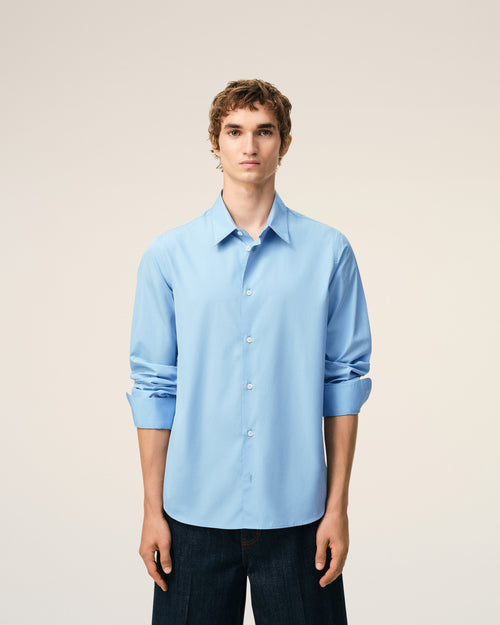 Chemise Tailor Bleu Ami De Coeur Brodé en Coton - Homme - 3 - AMI Paris - Ami Paris