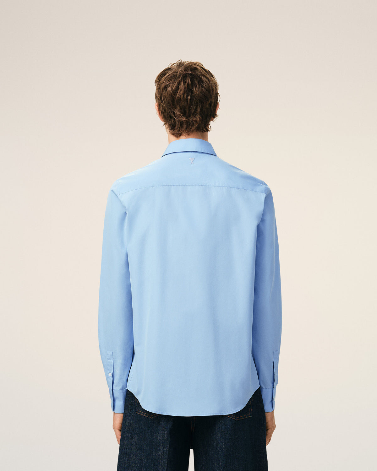 Chemise Tailor Bleu Ami De Coeur Brodé en Coton - 5