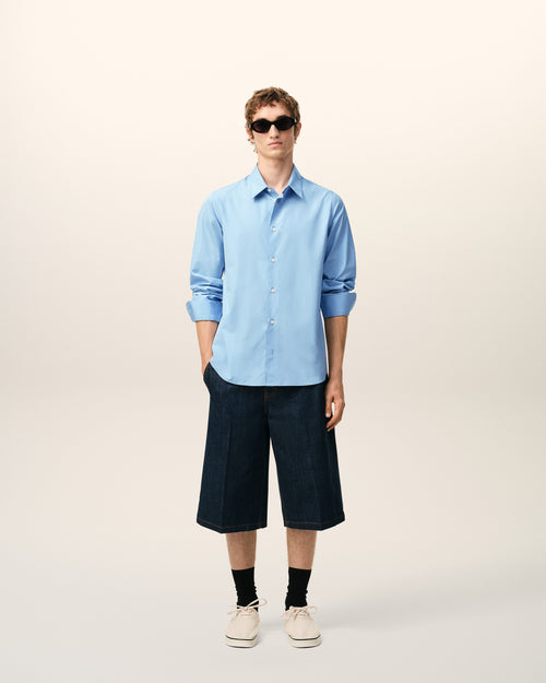 Chemise Tailor Bleu Ami De Coeur Brodé en Coton - Homme - 2 - AMI Paris - Ami Paris