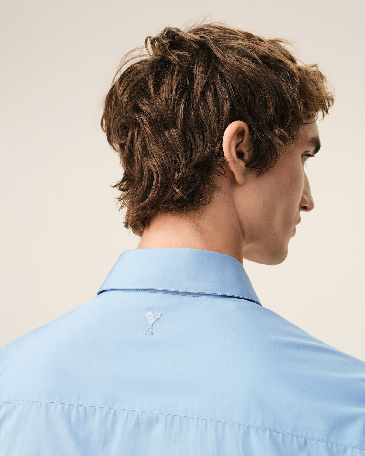 Chemise Tailor Bleu Ami De Coeur Brodé en Coton - 4