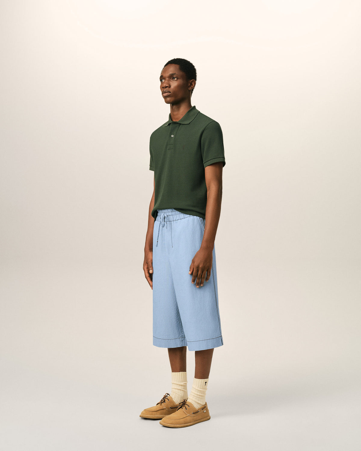 Large elasticated cotton bermuda shorts - 6