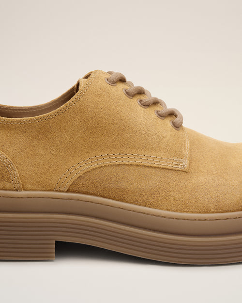 Derbies beiges en cuir de veau - Homme - 5 - AMI Paris - Ami Paris