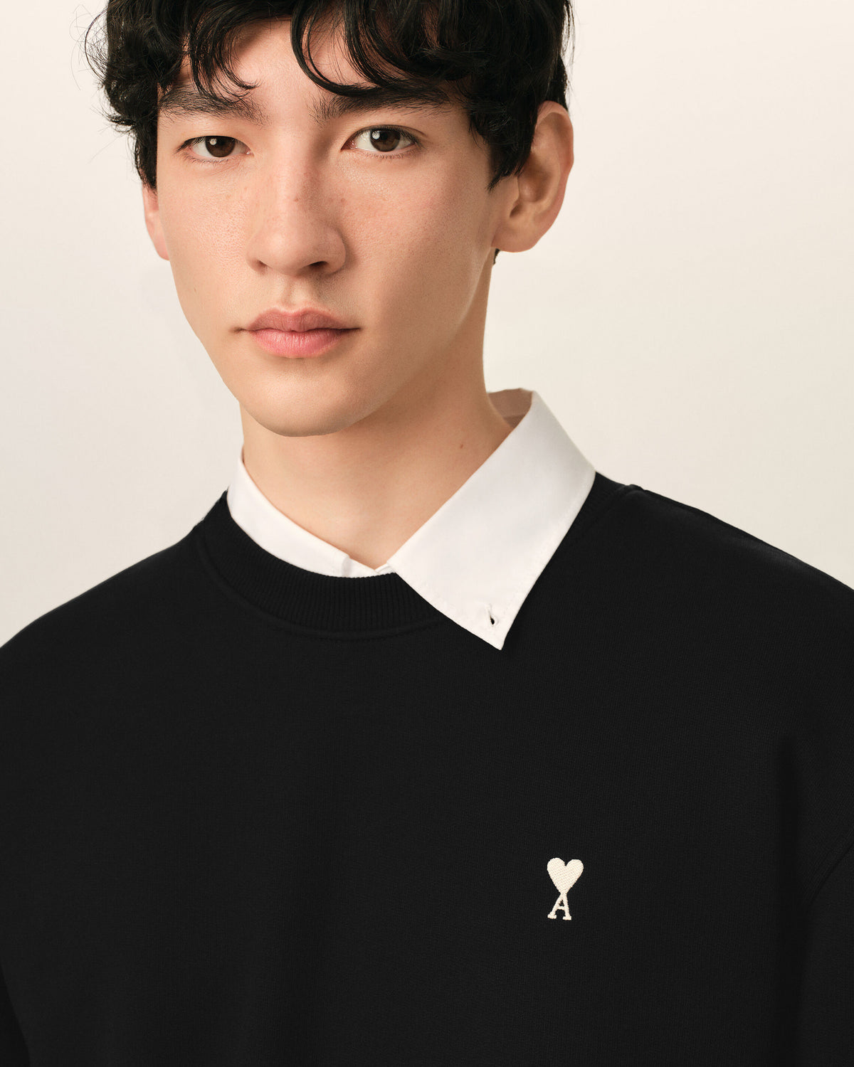 Black Cotton Ami De Coeur Sweatshirt - 4