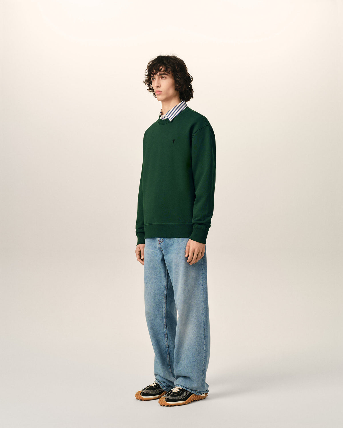 Ami de Coeur Sweatshirt aus grünem Baumwollstoff - 6