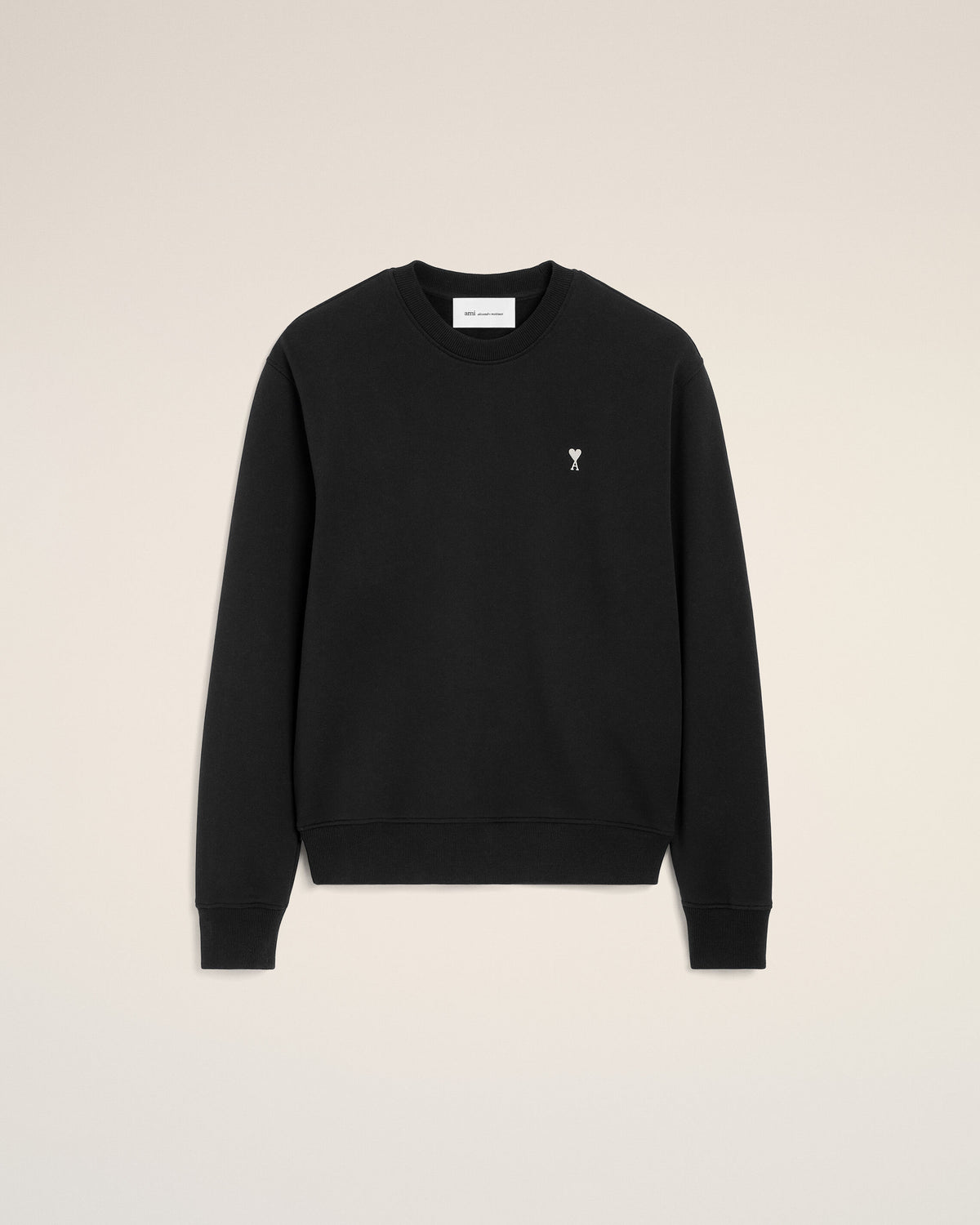Black Cotton Ami De Coeur Sweatshirt - 1