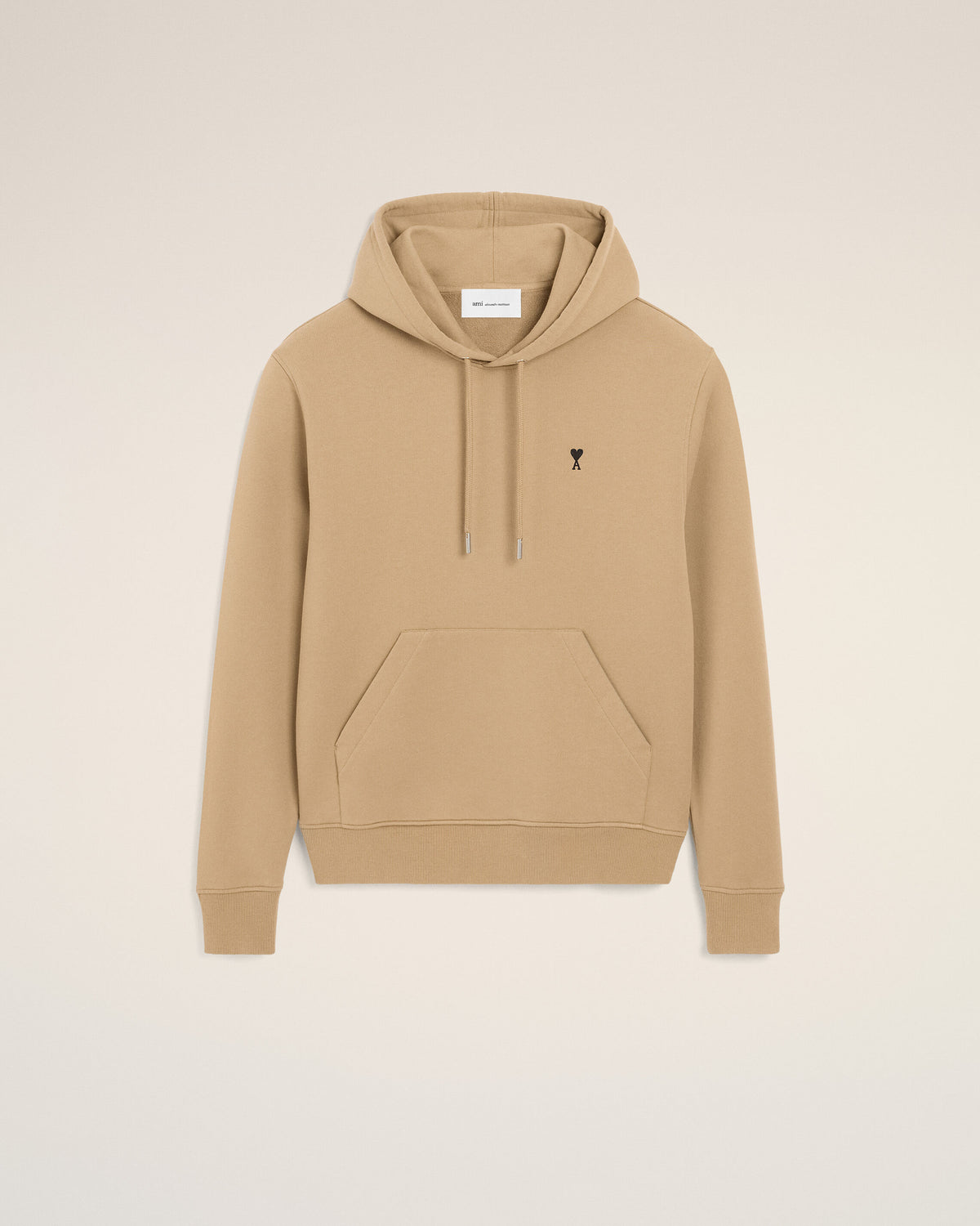Sudadera con capucha Ami de Cœur de algodón beige - 1