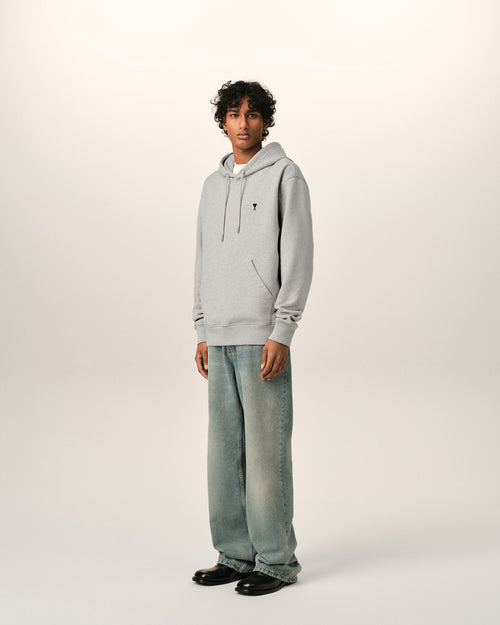 Hoodie gris en coton Ami de Coeur - Homme - 6 - AMI Paris - Ami Paris
