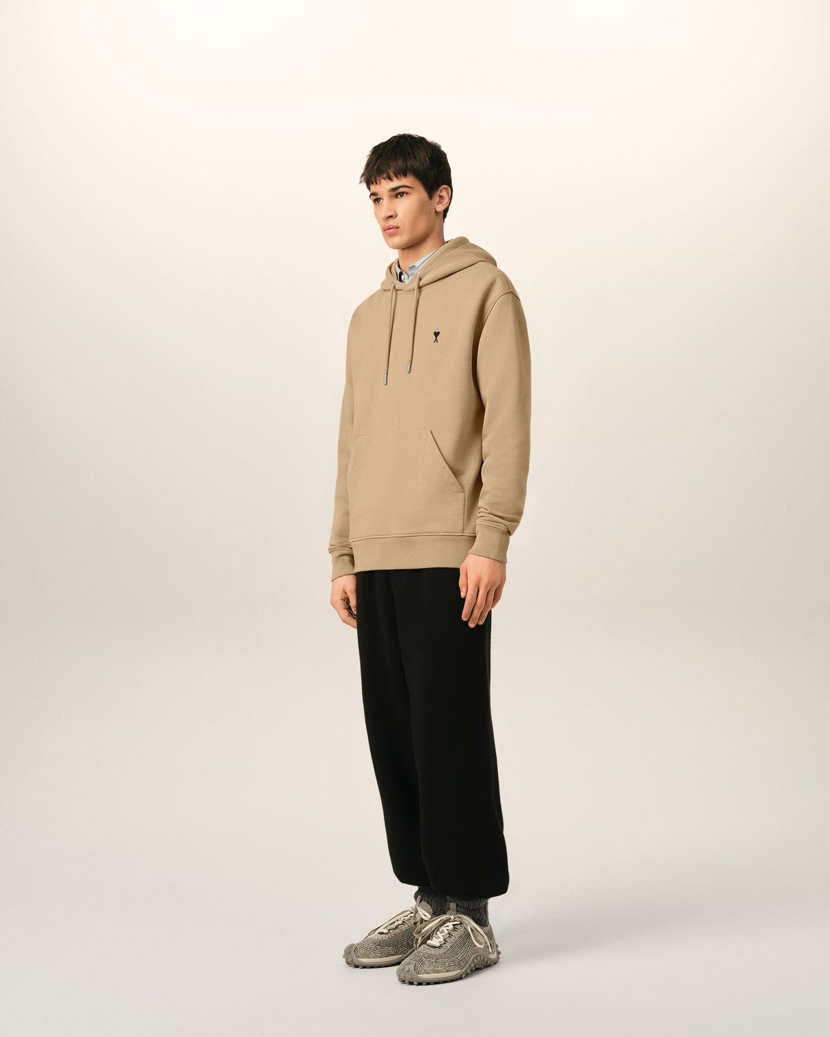 Sudadera con capucha Ami de Cœur de algodón beige - 6