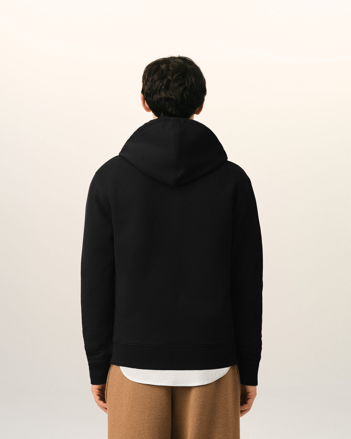 Black Cotton Ami De Coeur Zipped Hoodie - 5