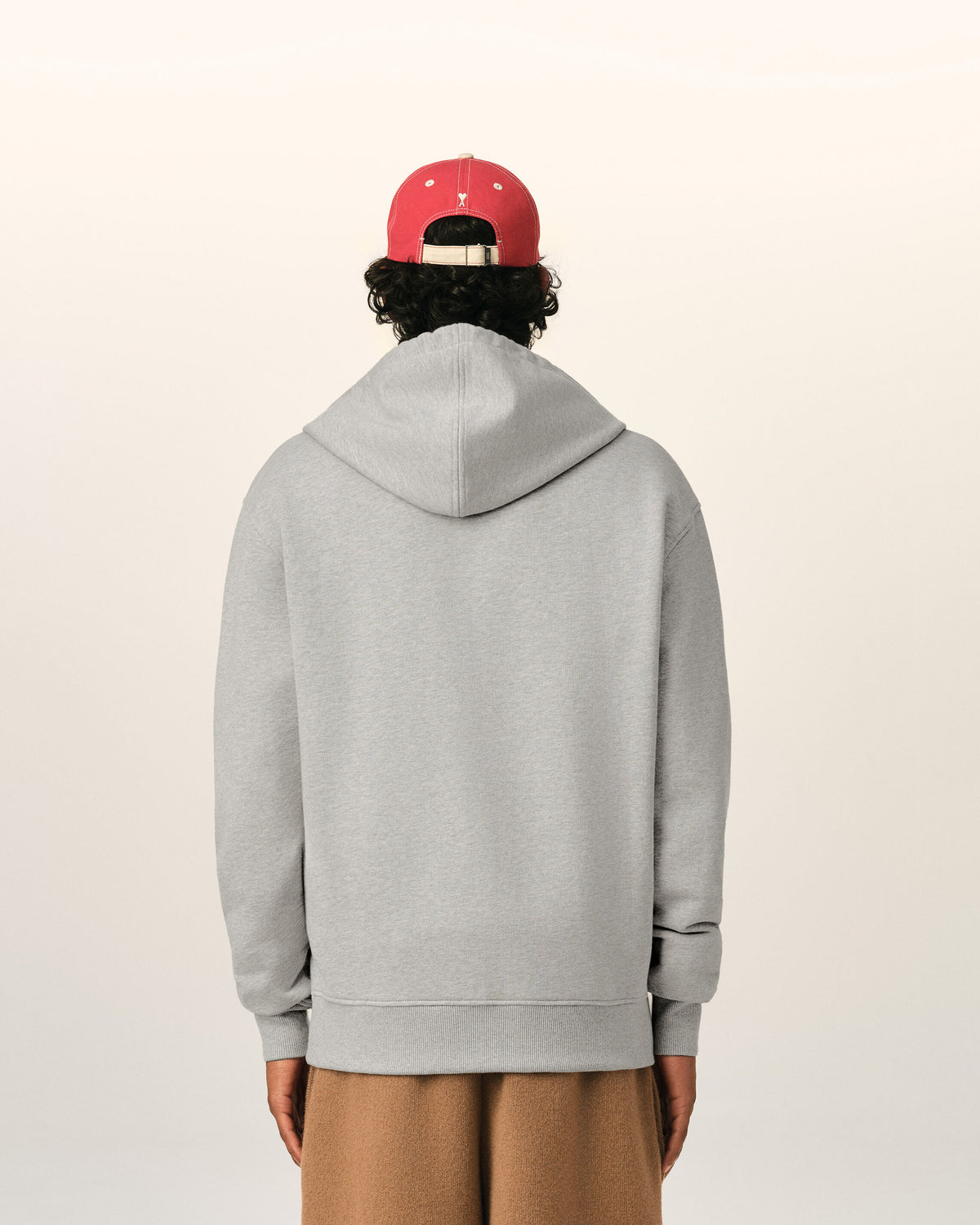 Hoodie gris zippé en coton Ami de Coeur - 5